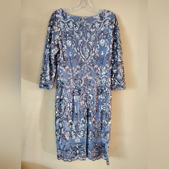 ADRIANNA PAPELL Women's Beaded Cocktail Dress Size 10 - Picture 6 of 9